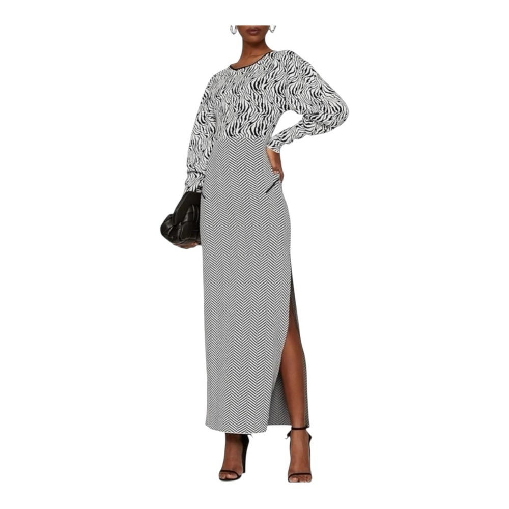 Esteban Cortazar XL Long Sleeve Maxi Dress